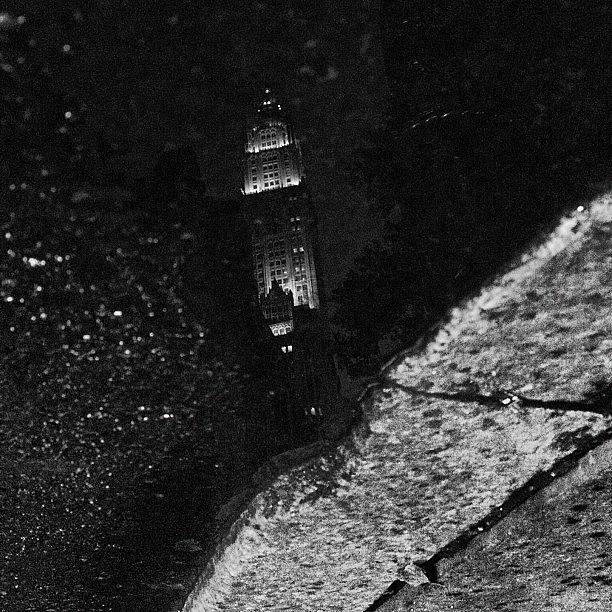 New York City Photograph - #newyork #nyc #bw #puddle #reflection #2 by Nick Valenzuela