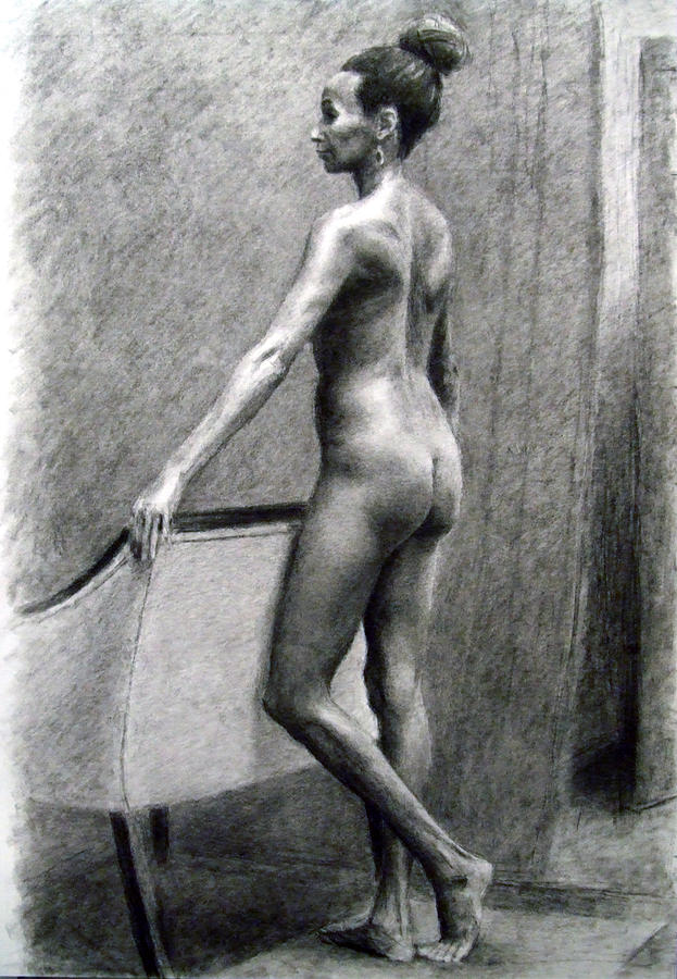 Nude woman #2 Painting by Sumit Mehndiratta