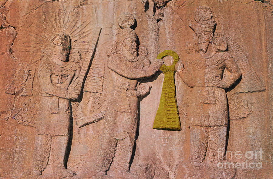 Ohrmazd, King Ardeshir II And Mithras #2 Photograph by Photo Researchers