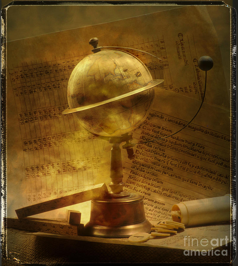Globe Photograph - Old globe #2 by Bernard Jaubert
