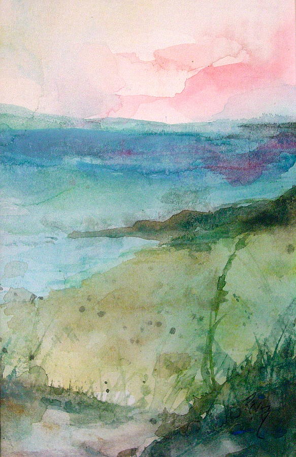 Pacific Sunset  #5 Painting by Robin Miller-Bookhout