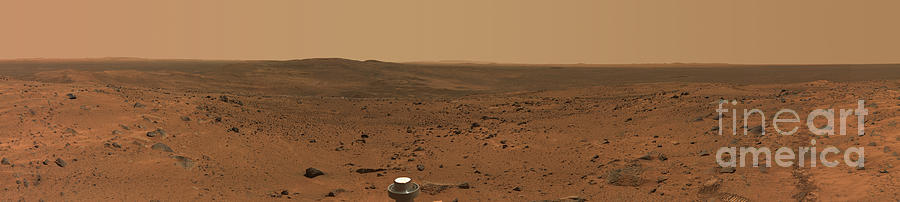 Space Photograph - Panoramic View Of Mars #2 by Stocktrek Images