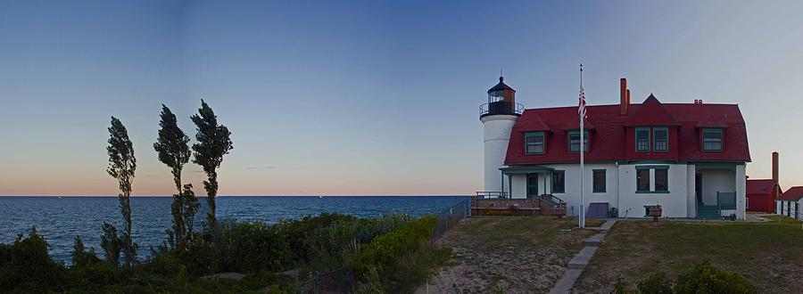 Sunset Photograph - Point Betsie Lighthouse  #2 by Twenty Two North Photography