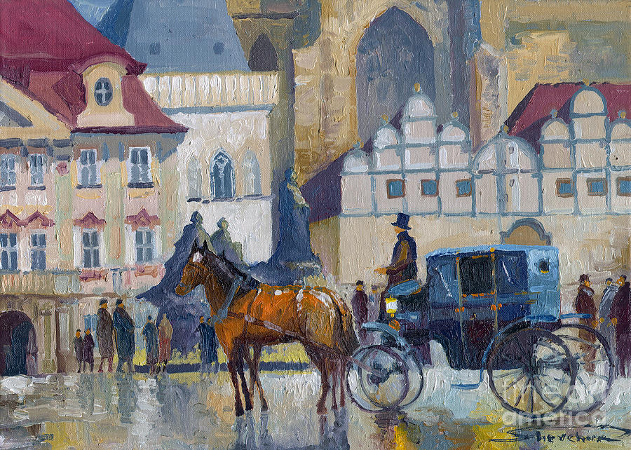 Architecture Painting - Prague Old Town Square 01 #2 by Yuriy Shevchuk