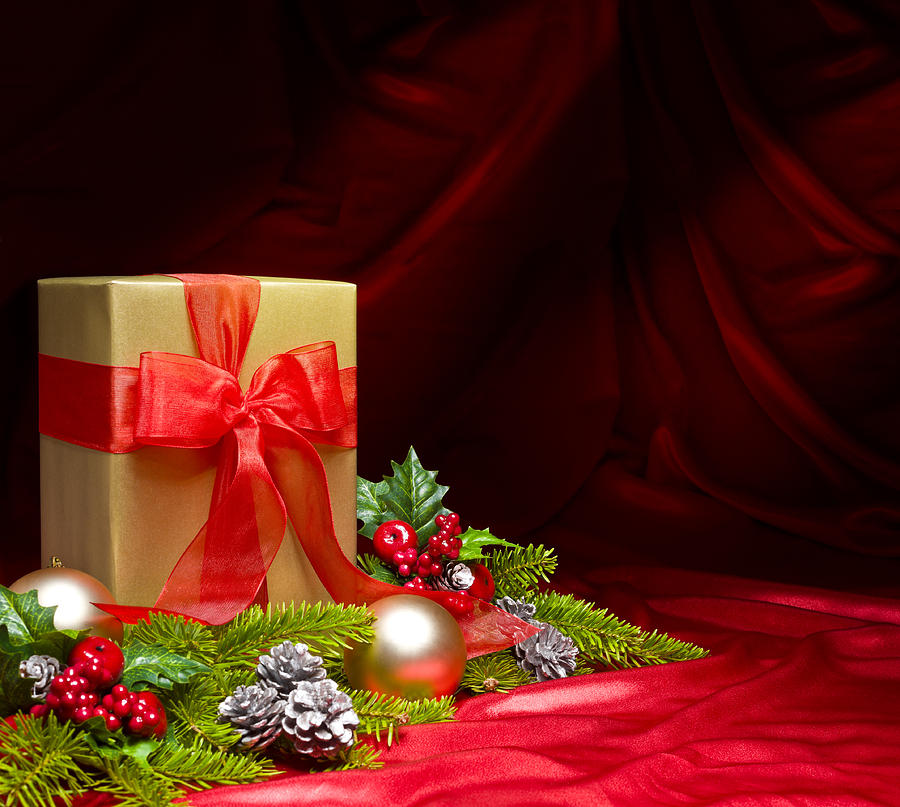 Christmas Photograph - Present decorated with Christmas decoration #2 by U Schade