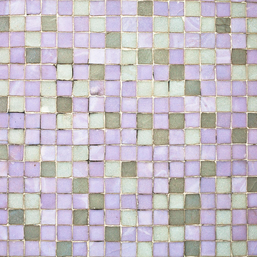 Pattern Photograph - Purple tiles #2 by Tom Gowanlock