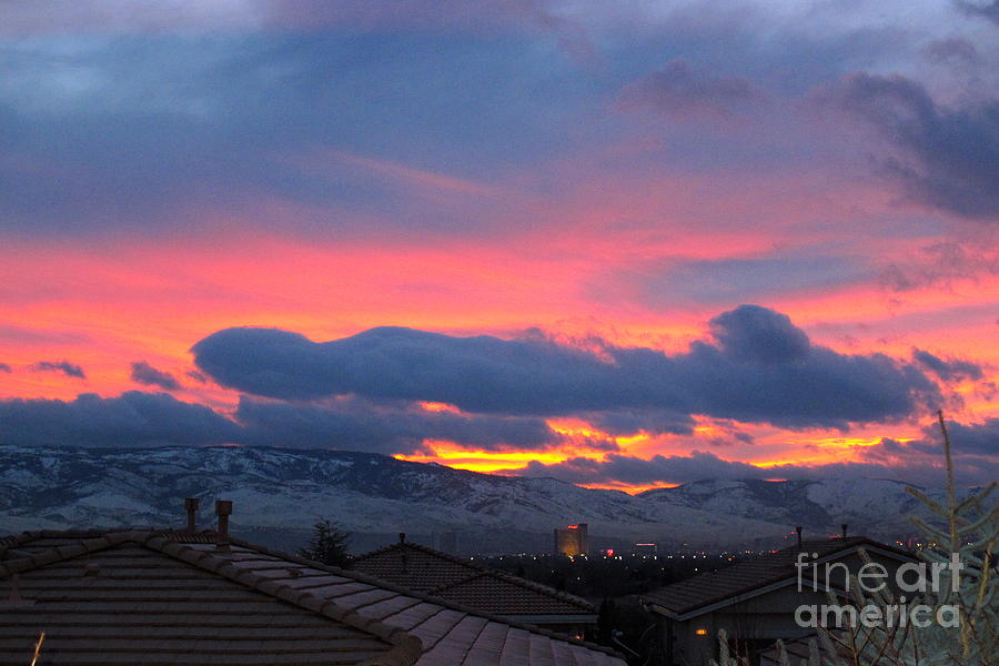Reno Sunset #2 Photograph by Phyllis Kaltenbach