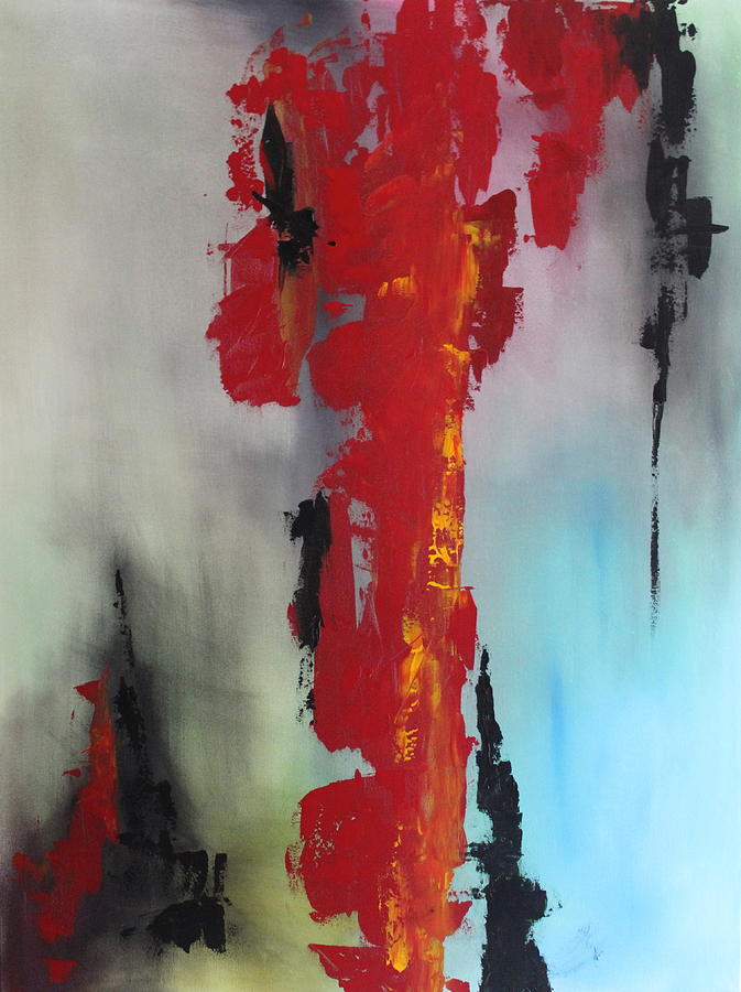 Abstract Painting - Rojo #2 by Eric Chapman