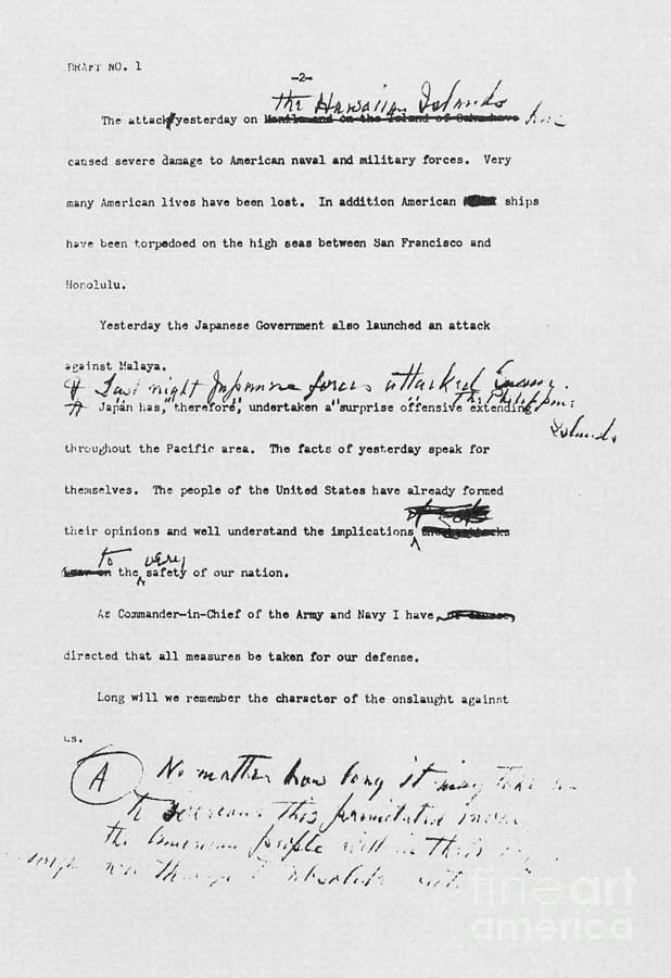 1941 Photograph - Roosevelt Speech, 1941 #2 by Granger