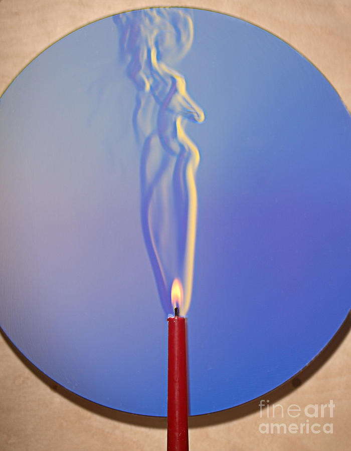 Schlieren Image Of A Candle #2 Photograph by Ted Kinsman