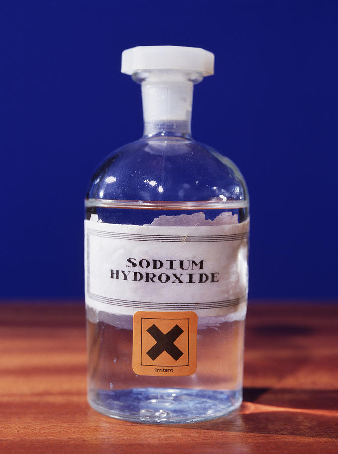 Bottle Photograph - Sodium Hydroxide #2 by Andrew Lambert Photography