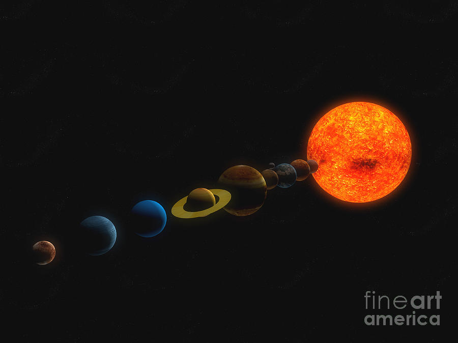 solar system clip art straight