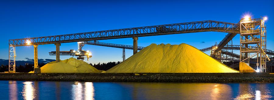 Stockpiled Sulphur Vancouver Canada Photograph By David Nunuk Fine Art America 3854