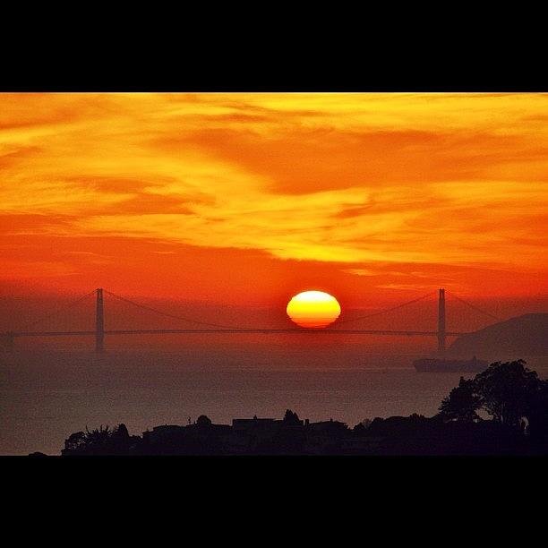 Sunset Photograph - Sunset at Golden Gate #2 by Birgit Zimmerman
