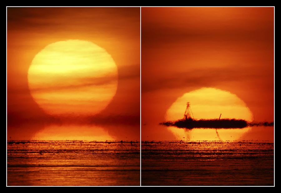 Sunset Photograph - Sunset, Composite Image #2 by Pekka Parviainen