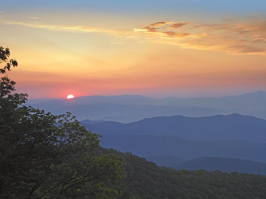 Sunset Over The Pisgah National Forest Photograph by Tim Fitzharris