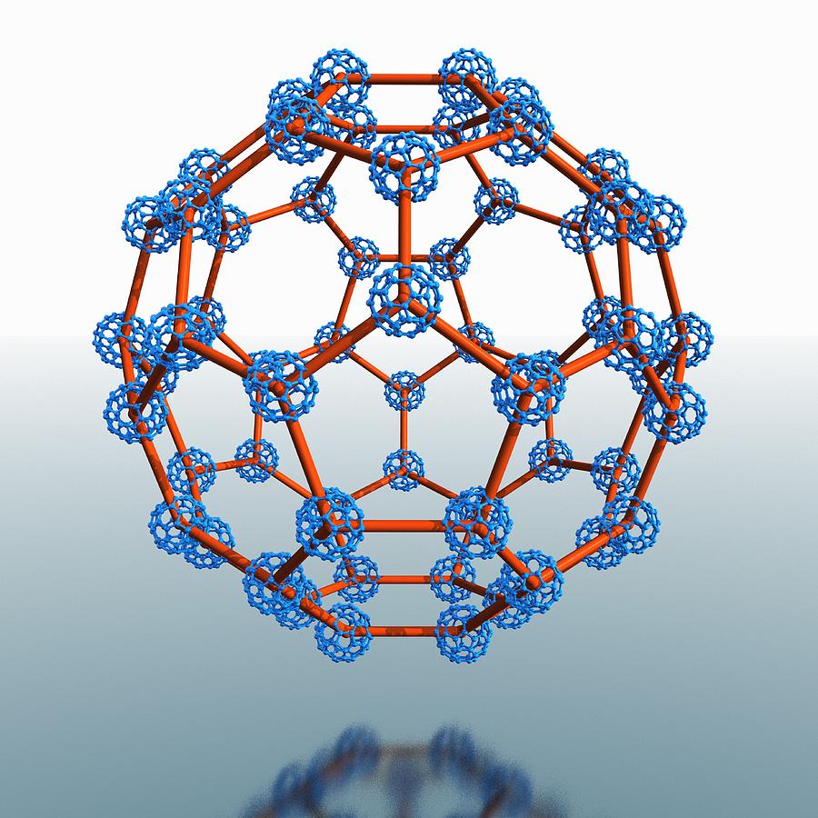 Super Buckyball Molecule, Artwork #2 Digital Art by Laguna Design