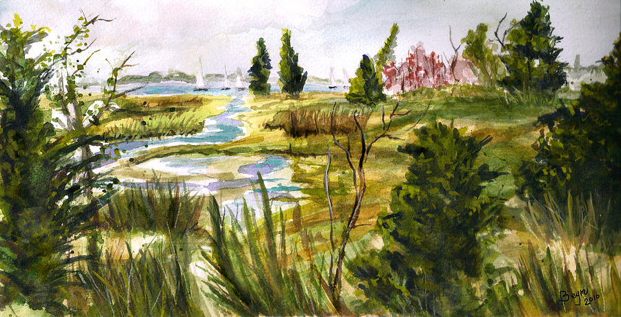 Swamp Sail #2 Painting by Clara Sue Beym