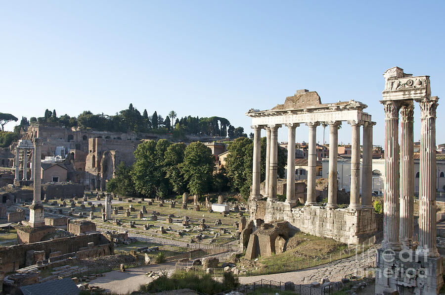 City Photograph - Temple of Saturn in the Forum Romanum. Rome #2 by Bernard Jaubert