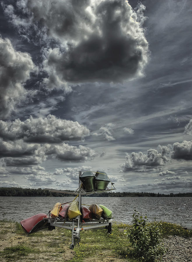 Nature Photograph - The Canoe Rental by Heather  Rivet
