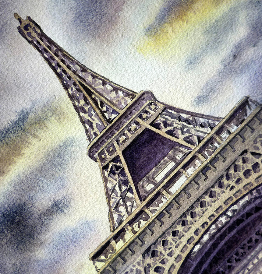 Paris Painting - The Eiffel Tower  #2 by Irina Sztukowski