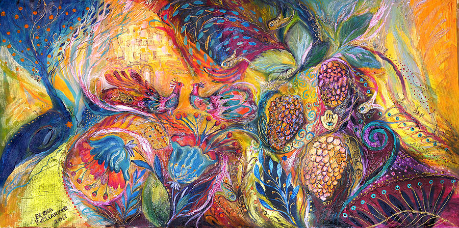 The Flowers and Fruits #2 Painting by Elena Kotliarker
