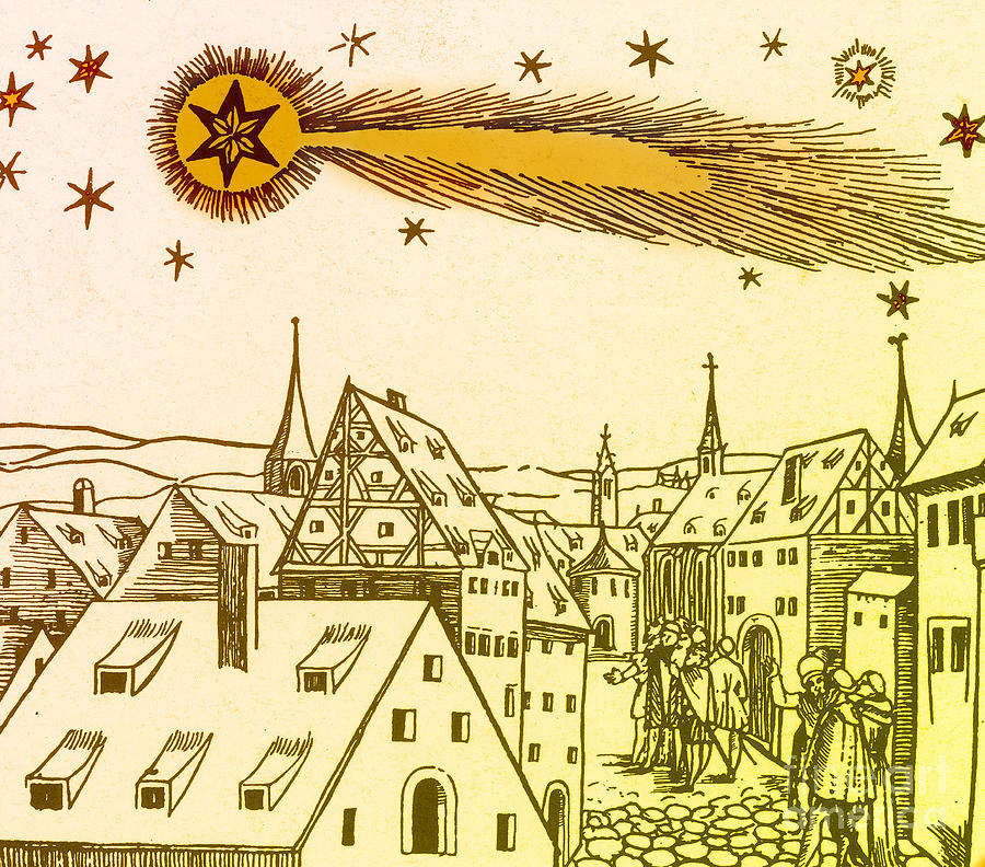 Illustration Photograph - The Great Comet Of 1556 #2 by Science Source