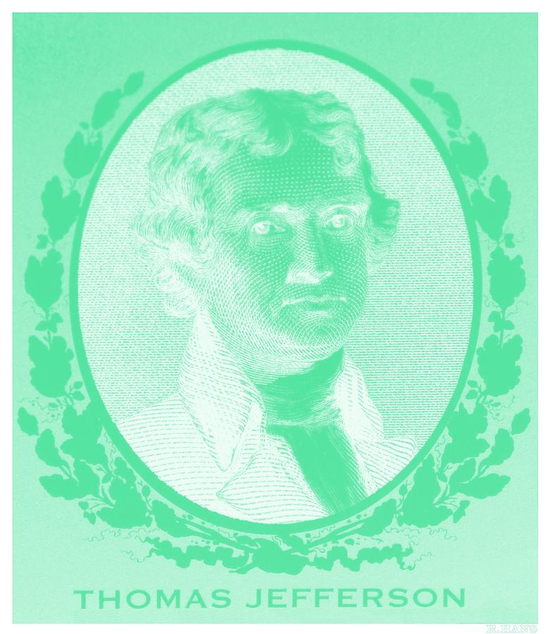 THOMAS JEFFERSON in NEGATIVE GREEN #2 Photograph by Rob Hans