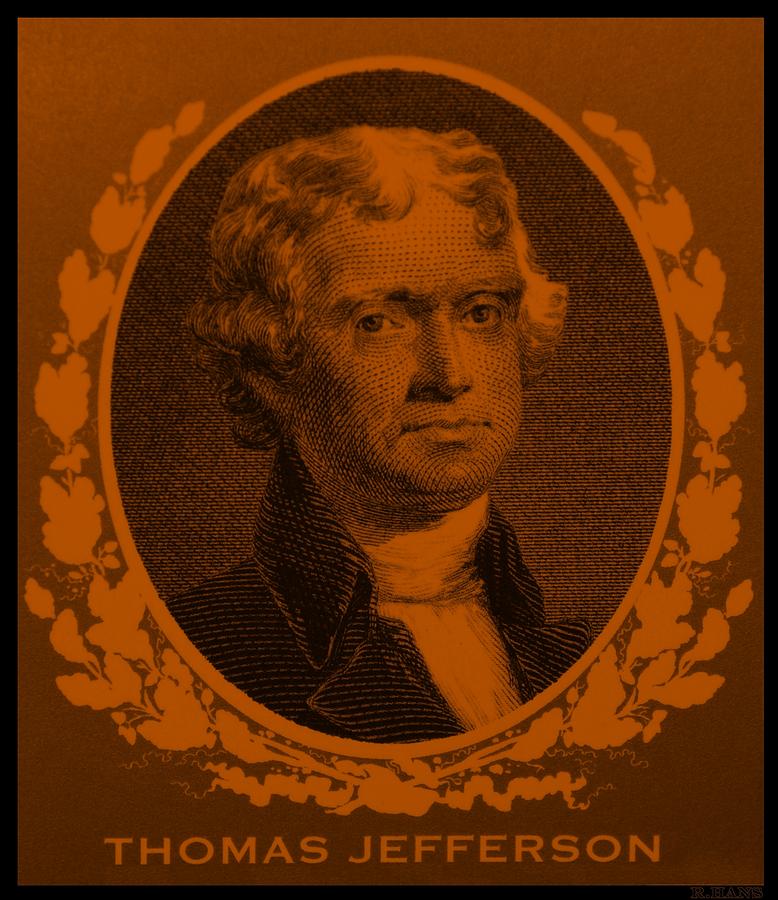 Thomas Jefferson Photograph - THOMAS JEFFERSON in ORANGE by Rob Hans