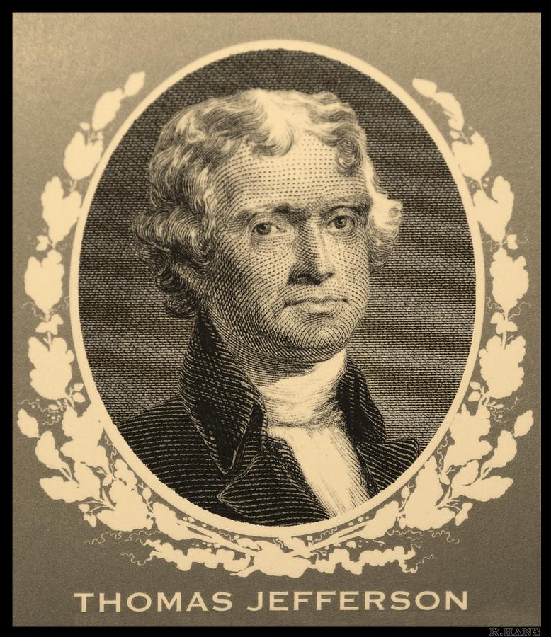 Thomas Jefferson In Sepia Photograph