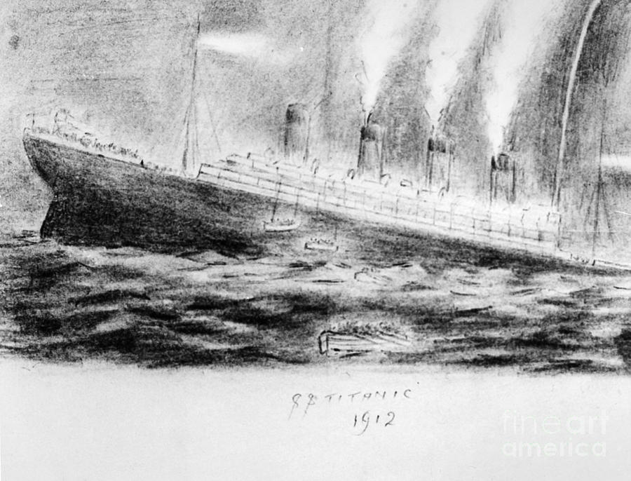 Transportation Photograph - Titanic Sinking, 1912 #2 by Granger