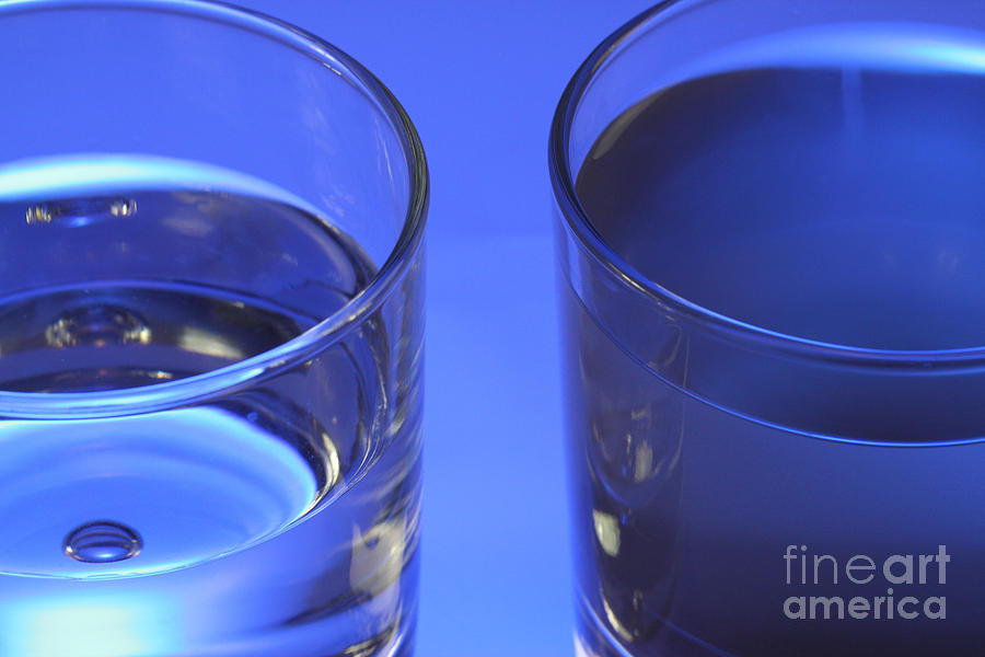 Still Life Photograph - Two Glasses Of Water #2 by Photo Researchers