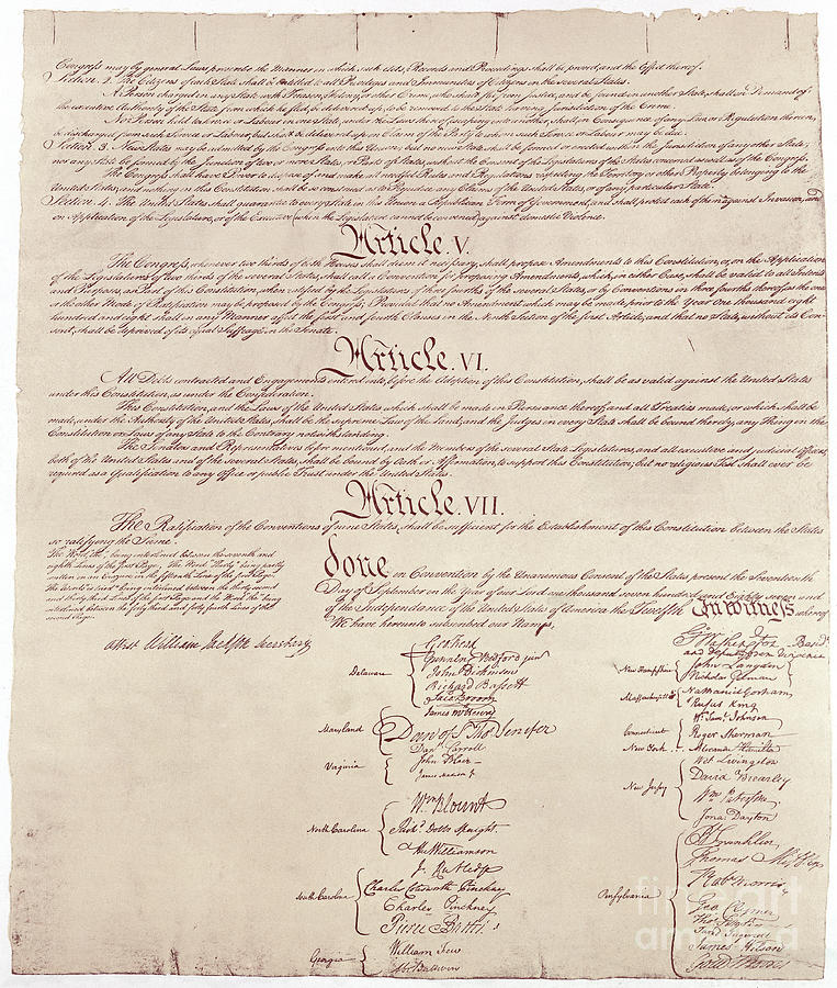 Us Constitution #2 Photograph by Photo Researchers