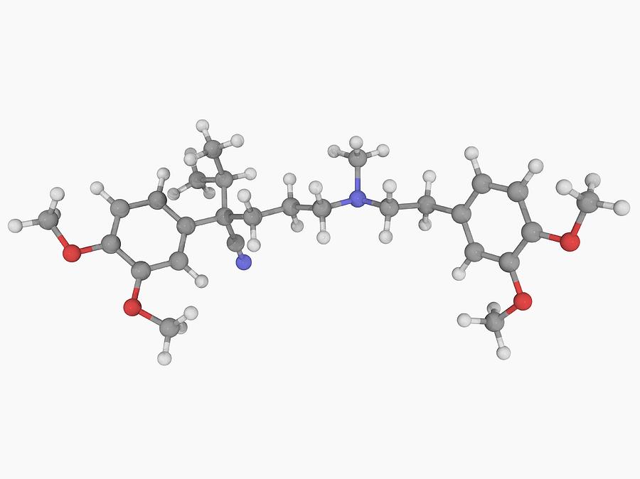 Verapamil Drug Molecule #2 Digital Art by Laguna Design