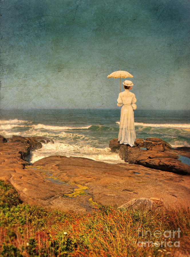 Victorian Lady by the Sea #2 Photograph by Jill Battaglia