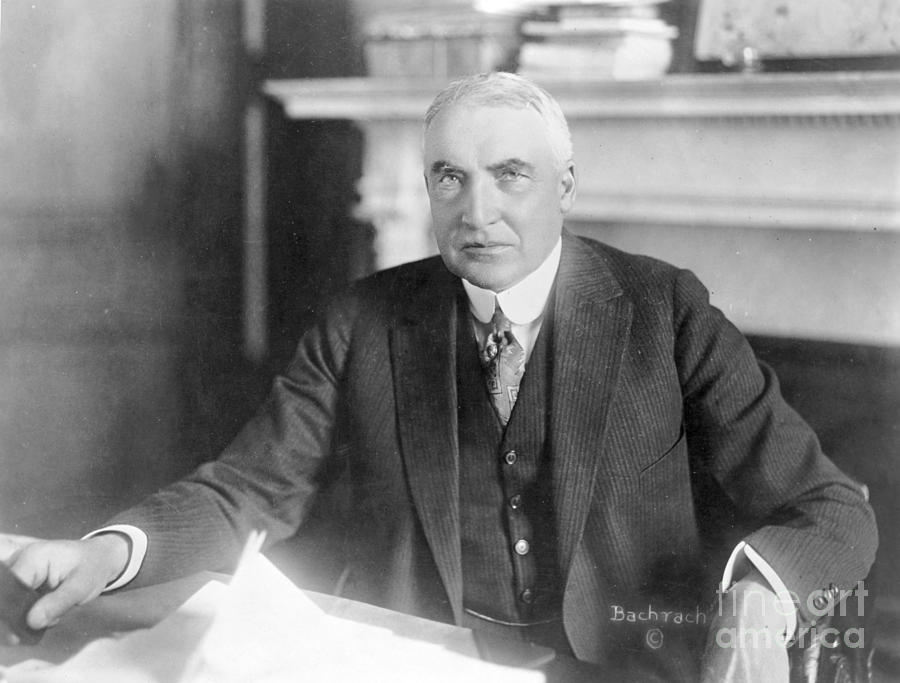 WARREN G. HARDING, c1921 Photograph by Granger - Fine Art America