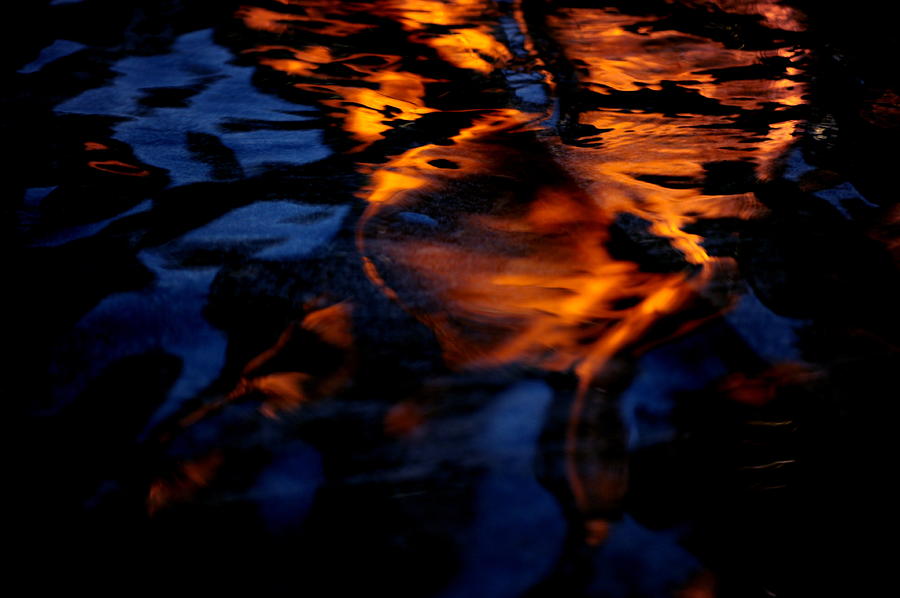 Water Photograph - Water At Night #2 by Frank DiGiovanni