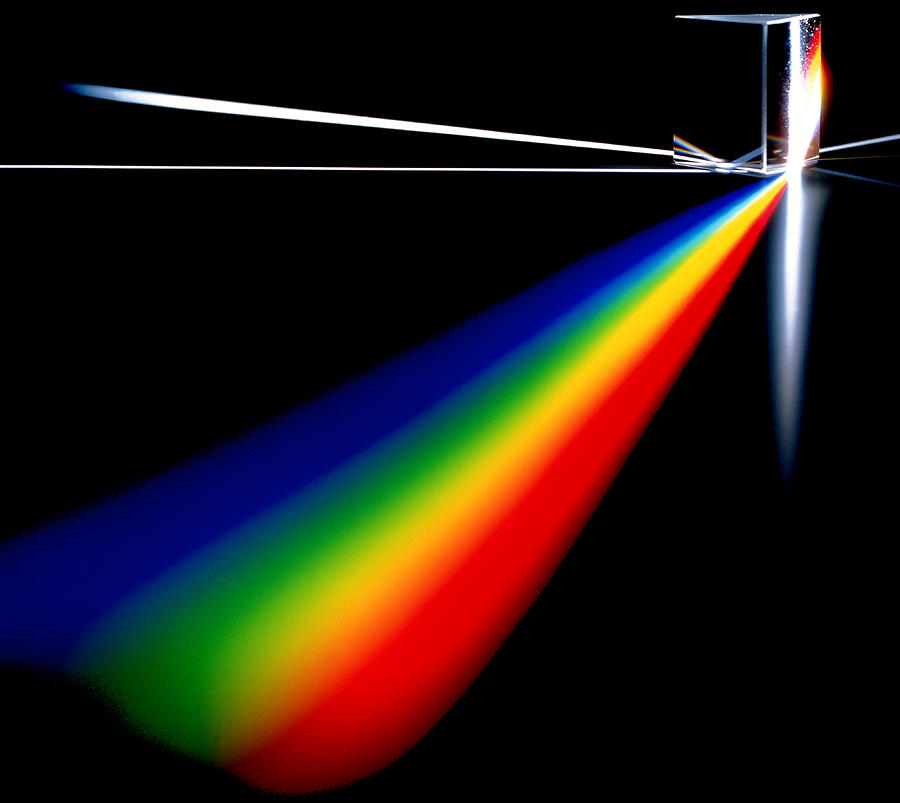 White Light Split Into Colours By A Prism Photograph By Pasieka
