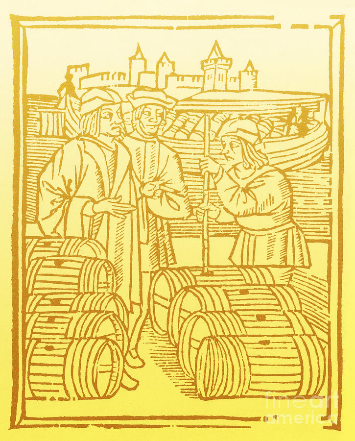 Wine Merchant, Medieval Tradesmen #2 Photograph by Science Source