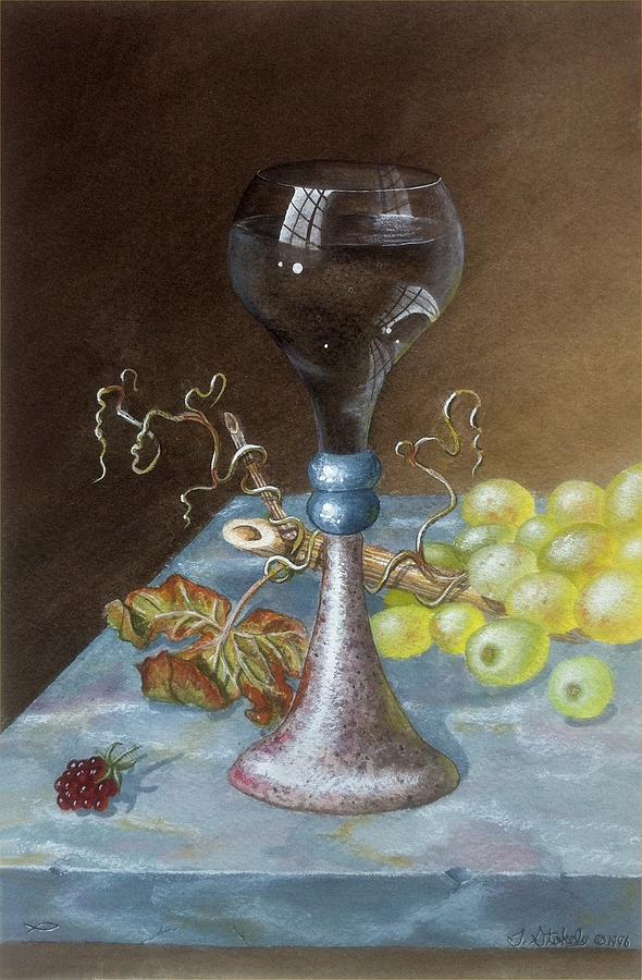 Wine Painting - Wineglass #2 by Terry Stokely