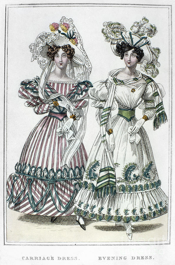 Womens Fashion, 1828 #2 Photograph by Granger