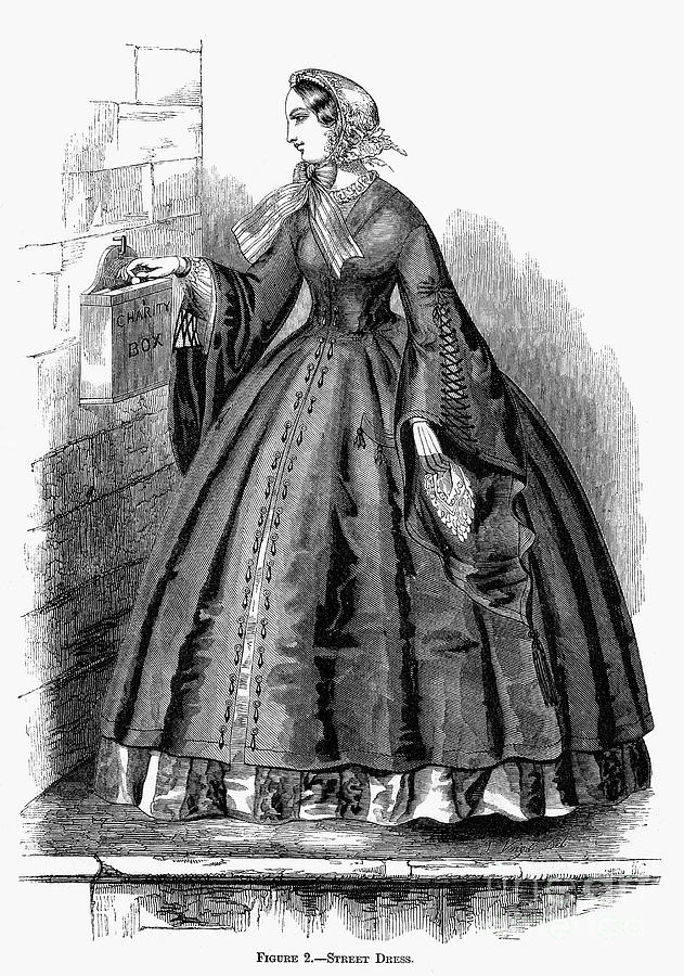 Womens Fashion, 1860 #2 Photograph by Granger