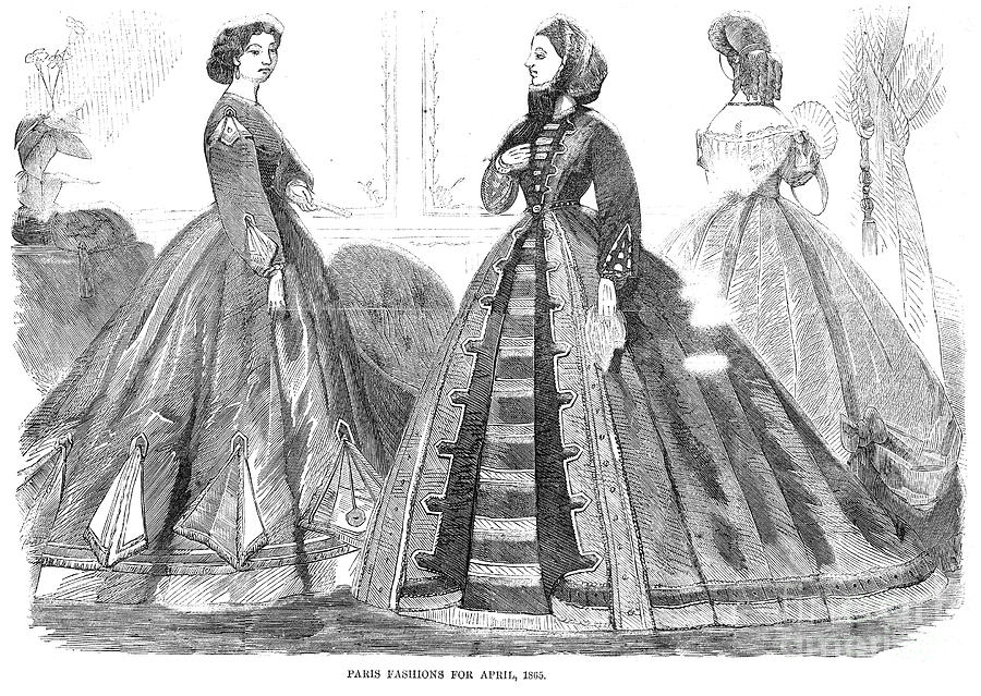 Womens Fashion, 1865 #2 Photograph by Granger