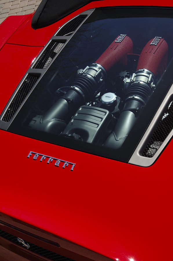 2007 Ferrari F430 Spider F1 Engine Photograph by Jill Reger