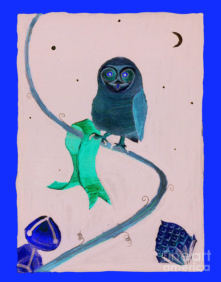2008 Owl Negative Painting by Lilibeth Andre