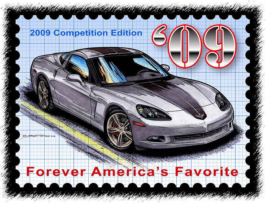 2009 Competition Edition Corvette Digital Art by K Scott Teeters