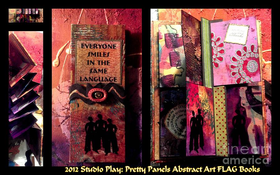 2012 Studio Play - Pretty Panels Abstract Art Books Mixed Media by Angela L Walker
