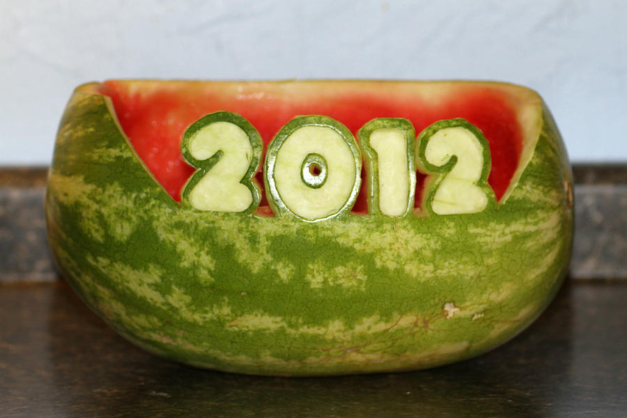 2012 Watermelon Carving Photograph by Mark J Seefeldt