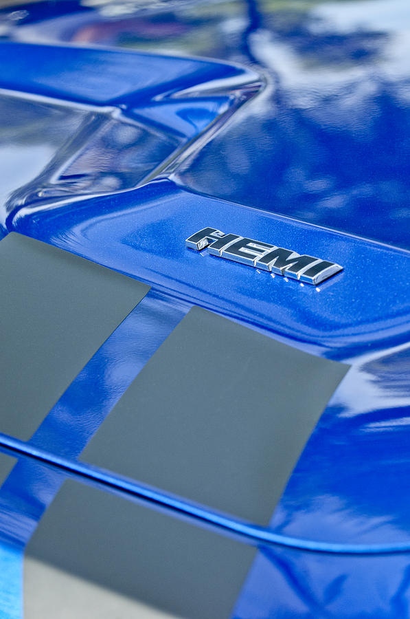 Car Photograph - 2013 Dodge RT Hemi Emblem by Jill Reger