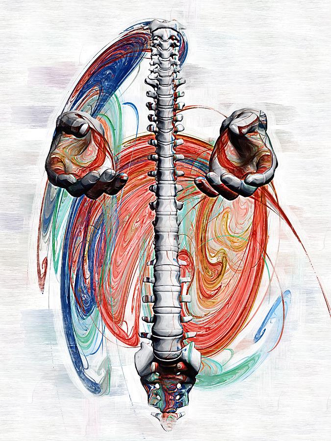 Skeleton Digital Art - Healing Hands #22 by Joseph Ventura